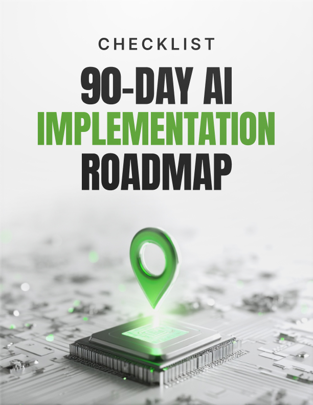 90-Day AI Implementation Roadmap checklist cover for beginners